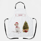 Wire Haired Jack Russell Funny Christmas Dog Schürze (Vorderseite)