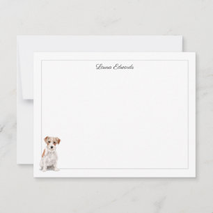 Wire Haired Jack Russell Gray Border Personalisier Mitteilungskarte