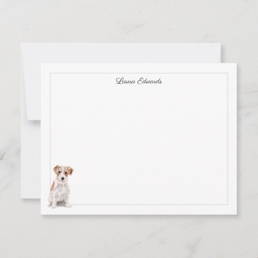 Wire Haired Jack Russell Gray Border Personalisier Mitteilungskarte (Vorderseite)