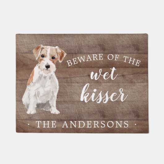 Wire Haired Jack Russell Personalisiert Door Mat Fußmatte (Vorderseite)