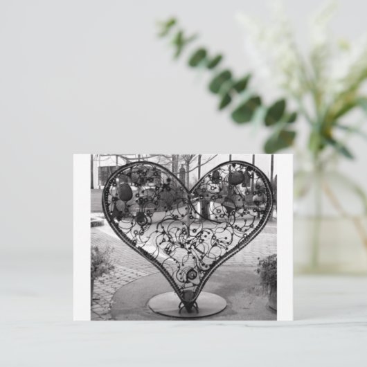 Wire Heart Postkarte (Stehend Vorderseite)