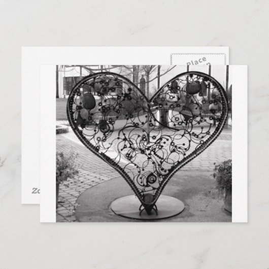 Wire Heart Postkarte (Vorne/Hinten)