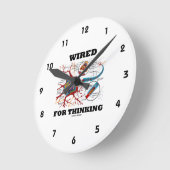 Wired For Thinking Runde Wanduhr (Winkel)