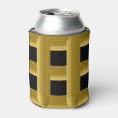 Wired Golden Cord Squared Pattern Gold On Black Dosenkühler (Kanne Vorderseite)