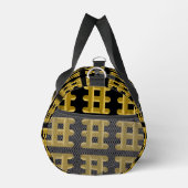 Wired Golden Cord Squared Pattern Gold On Black  Duffle Bag (Rechts)