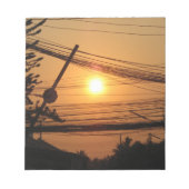 Wired Sunset ... Krung Thep, Thailand Notizblock (Vorderseite)