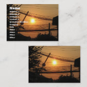 Wired Sunset ... Krung Thep, Thailand Visitenkarte (Vorne/Hinten)