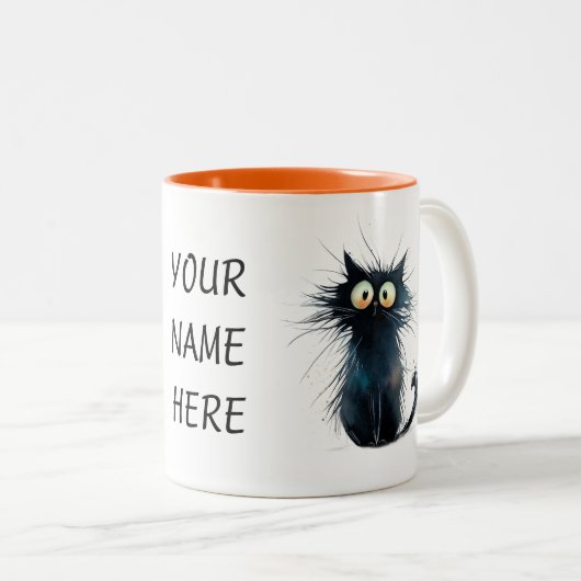Wired Whiskers Mug – For Those Early Mornings Zweifarbige Tasse (VorderseiteRechts)