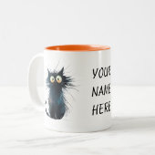 Wired Whiskers Mug – For Those Early Mornings Zweifarbige Tasse (Vorderseite Links)
