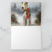 Wirefox Terrier Dog im Schnee Weihnachten Karte (Innenseite)