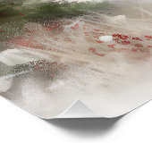 Wirefox Terrier Dog im Schnee Weihnachten Poster (Ecke)