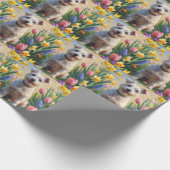 Wirefox Terrier Dog Spring Flowers Malerei Geschenkpapier (Ecke)