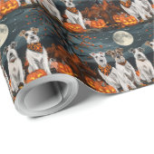 Wirefox Terrier Halloween Spooky Geschenkpapier (Rolleneckpunkt)