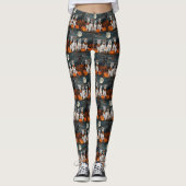 Wirefox Terrier Halloween Spooky Leggings (Vorderseite)