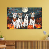 Wirefox Terrier Halloween Spooky Leinwanddruck (Insitu (Wohnzimmer))