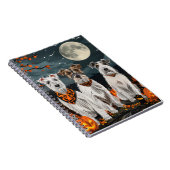 Wirefox Terrier Halloween Spooky Notizblock (Rechte Seite)