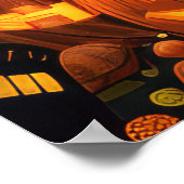 Wirefox Terrier Halloween Spooky Poster (Ecke)