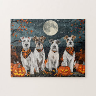 Wirefox Terrier Halloween Spooky Puzzle
