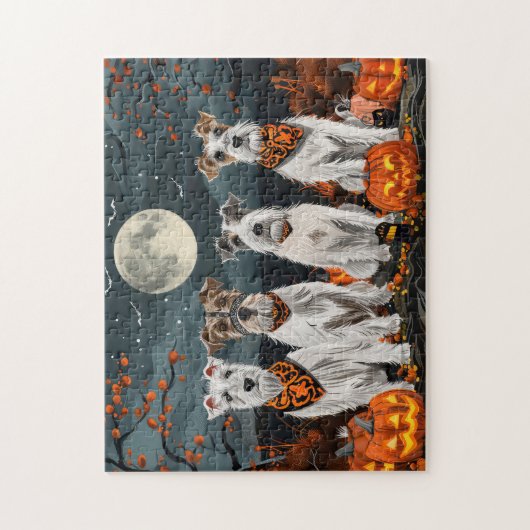 Wirefox Terrier Halloween Spooky Puzzle (Vertikal)