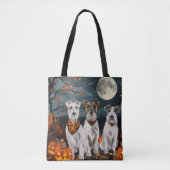 Wirefox Terrier Halloween Spooky Tasche (Vorderseite)