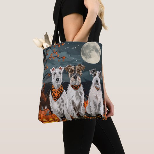 Wirefox Terrier Halloween Spooky Tasche (Von Nahem)