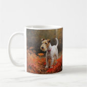 Wirefox Terrier im Herbst Leaves Fall Inspiriert Kaffeetasse (Links)