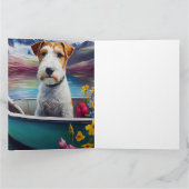 Wirefox Terrier on a Paddle: Ein Landschaftliches  Karte (Innenseite)