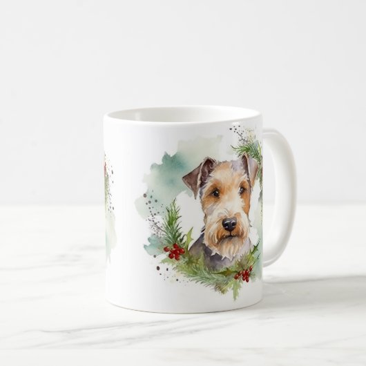 Wirefox Terrier Weihnachtsfeiertag Kaffeetasse (VorderseiteRechts)