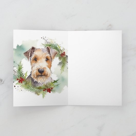 Wirefox Terrier Weihnachtsfeiertag Karte (Innenseite)