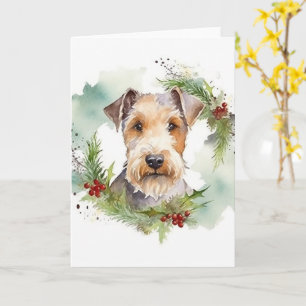 Wirefox Terrier Weihnachtsfeiertag Karte