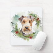 Wirefox Terrier Weihnachtsfeiertag Mousepad (Mit Mouse)