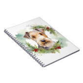 Wirefox Terrier Weihnachtsfeiertag Notizblock (Rechte Seite)
