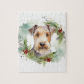 Wirefox Terrier Weihnachtsfeiertag Puzzle (Vertikal)