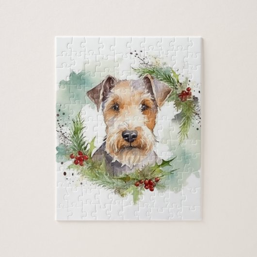 Wirefox Terrier Weihnachtsfeiertag Puzzle (Vertikal)