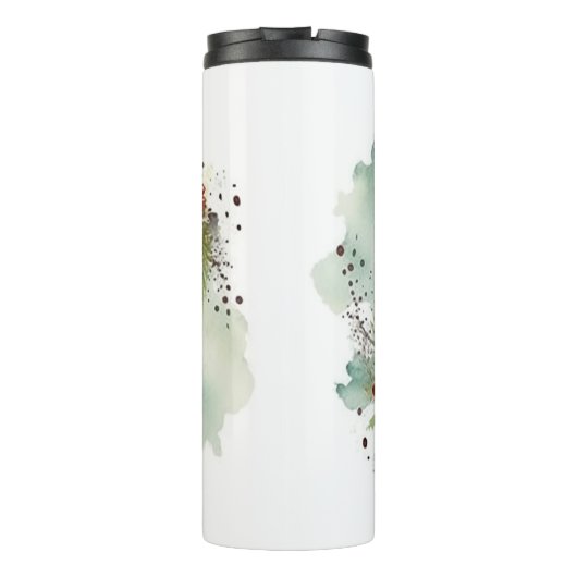 Wirefox Terrier Weihnachtsfeiertag Thermosbecher (Rückseite)