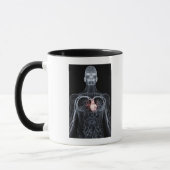 Wireframe der Blutgefäße im oberen Körper Tasse (Links)