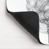 Wireframe des Gehirns Mousepad (Ecke)