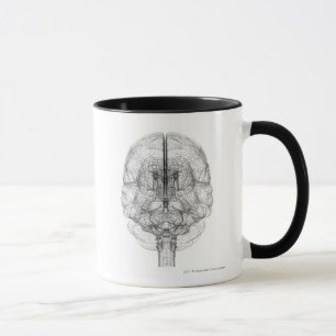Wireframe des Gehirns Tasse