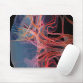 Wireframe des Inneres einer Niere Mousepad (Mit Mouse)
