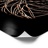 Wireframe Human Figure in Abstract Motion Poster (Ecke)