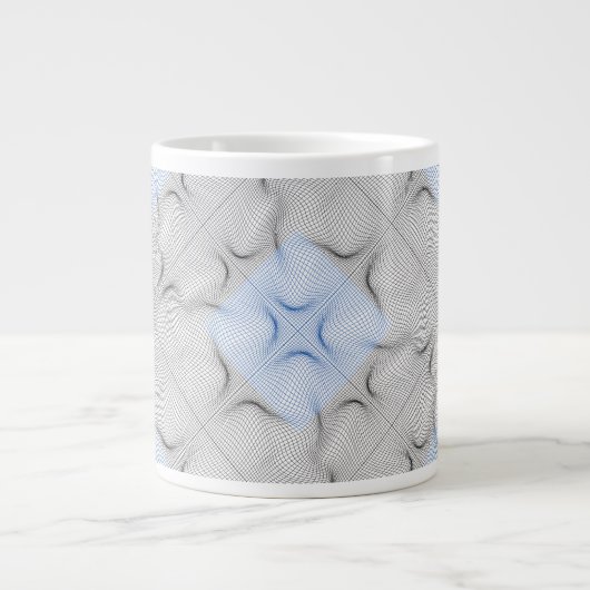 Wireframe-Muster 08.B Weiße BG Jumbo-Tasse (Vorderseite)