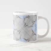 Wireframe-Muster 08.B Weiße BG Jumbo-Tasse (Rechts)