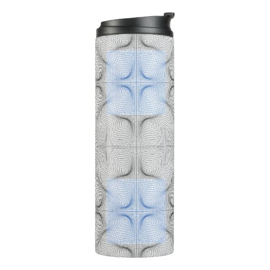 Wireframe-Muster 08.B Weiße BG Thermosbecher (Nach links gedreht)