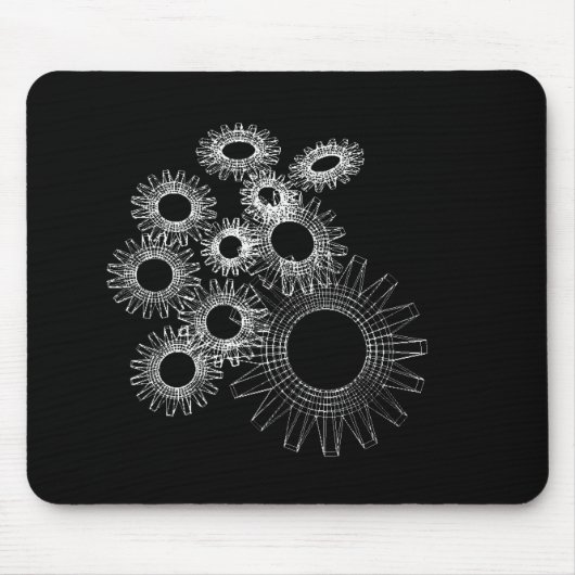 Wireframe, Skelett, dreidimensionales Modell Mousepad (Vorne)