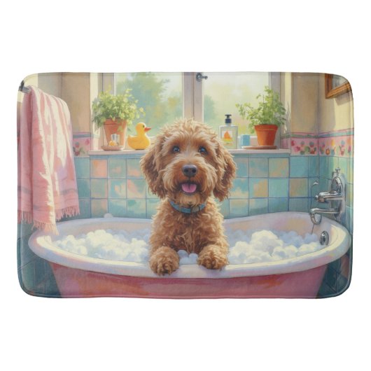 Wirehaired Griffon Bath Decor Badematte (Vorderseite)