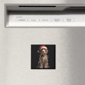 Wirehaired Inting Griffon Christmas Graphics Dog L Magnet (In Situ (Geschirrspüler))