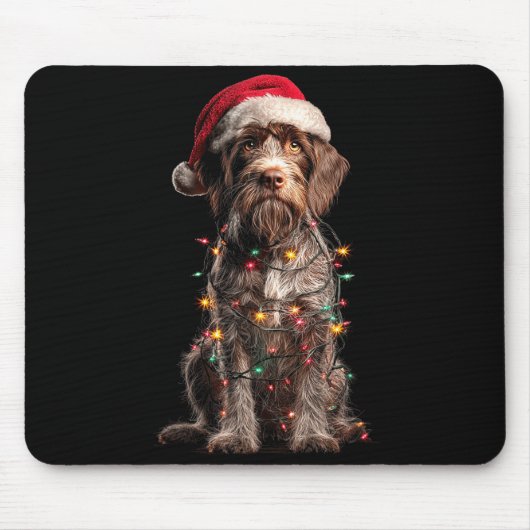 Wirehaired Inting Griffon Christmas Graphics Dog L Mousepad (Vorne)