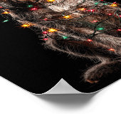 Wirehaired Inting Griffon Christmas Graphics Dog L Poster (Ecke)