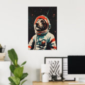 Wirehaired Pointing Griffon Astronaut Poster (Heimbüro)
