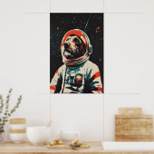 Wirehaired Pointing Griffon Astronaut Poster (Küche)